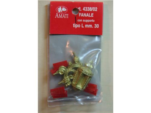 Fanale con supporto tipo L mm.30 - art. 4338/02 - Amati