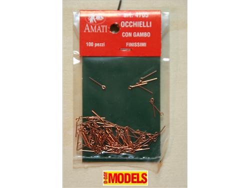 Occhielli in rame con gambo finissimi - art. 4703 - Amati